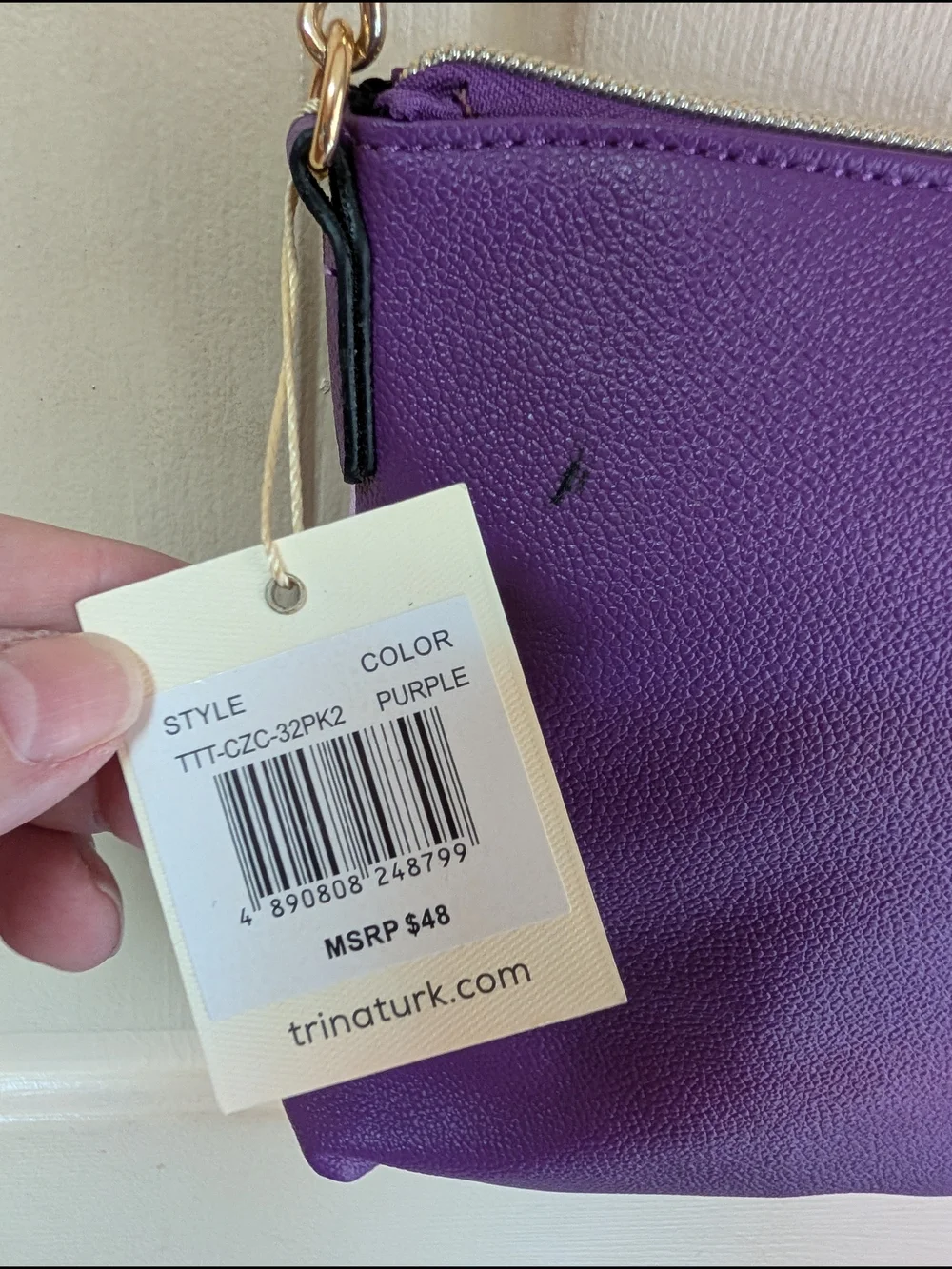 NWT Trina Turk Purple Floral Crossbody Bag -  Women
